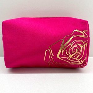 🎈HOST PICK🎈Barbie Pink Lancôme Canvas Cosmetic Bag with Gold Rose Emblem-New